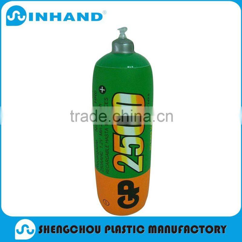 factory EN71 Eco-friendly Promotion blue pvc inflatable drink bottle/pvc hot water bottle
