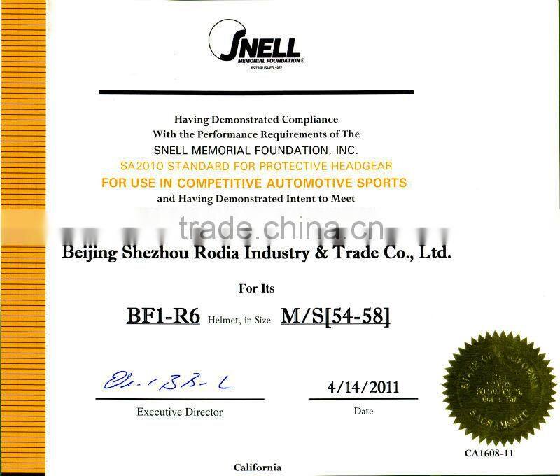 2014 Hot sale helmet for car rally race SNELL SAH2010 rated