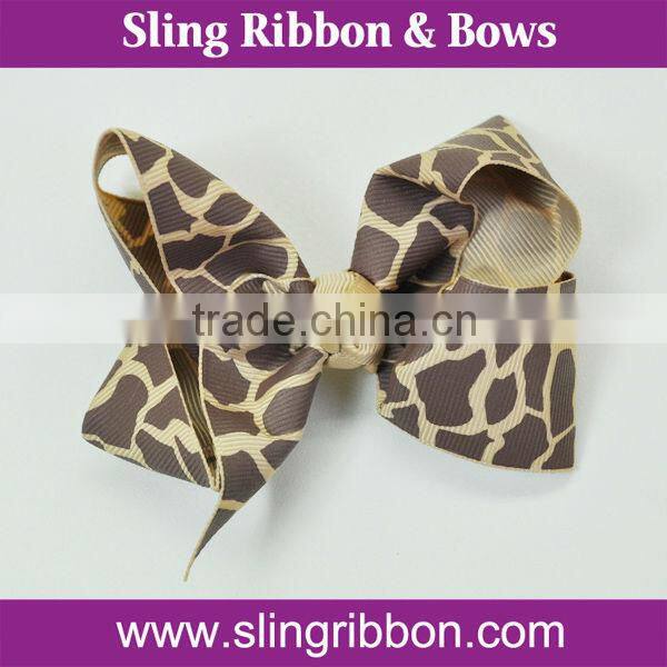 Flower Floral Print Grosgrain Ribbon Hair Tie Hair Clip