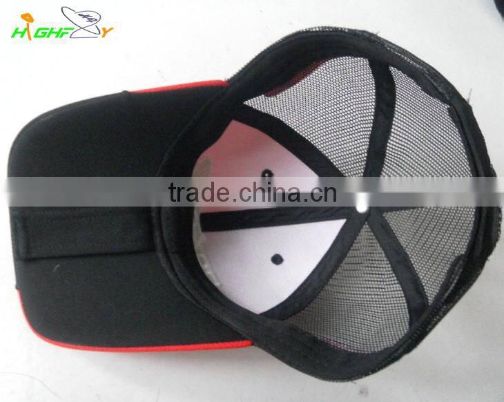 High quality and cheap curved brim 6 panel custom embroidery logo mesh trucker cap racing cap
