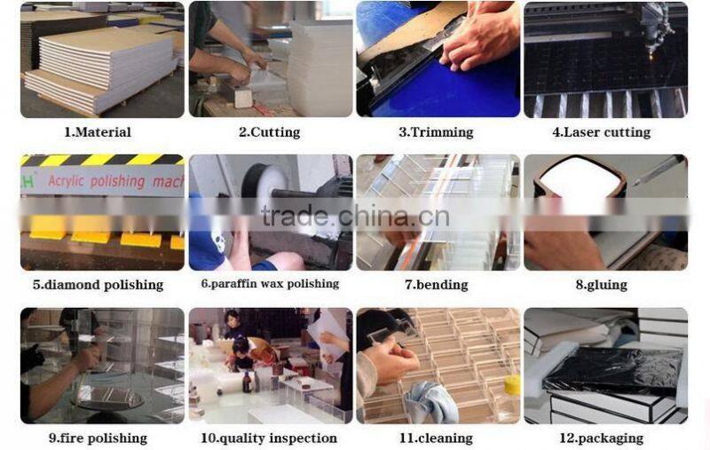 Wooden mdf holder stands acrylic lipstick stand mdf wood cosmetic display for beauty products