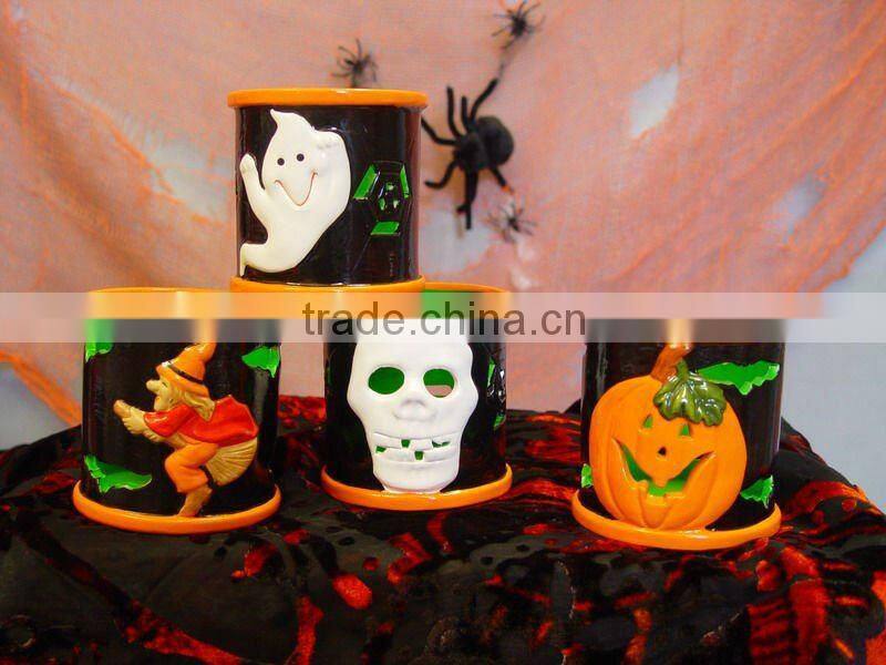 Ceramic halloween candlestick