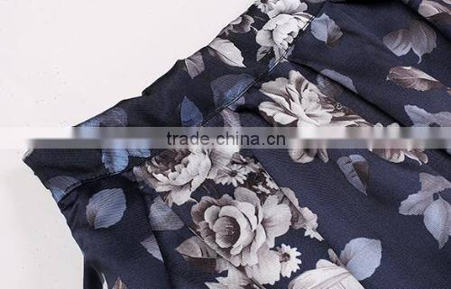 Hot Women Ladies Vintage Style High Waist Floral Casual Party Midi Pleated Skirt