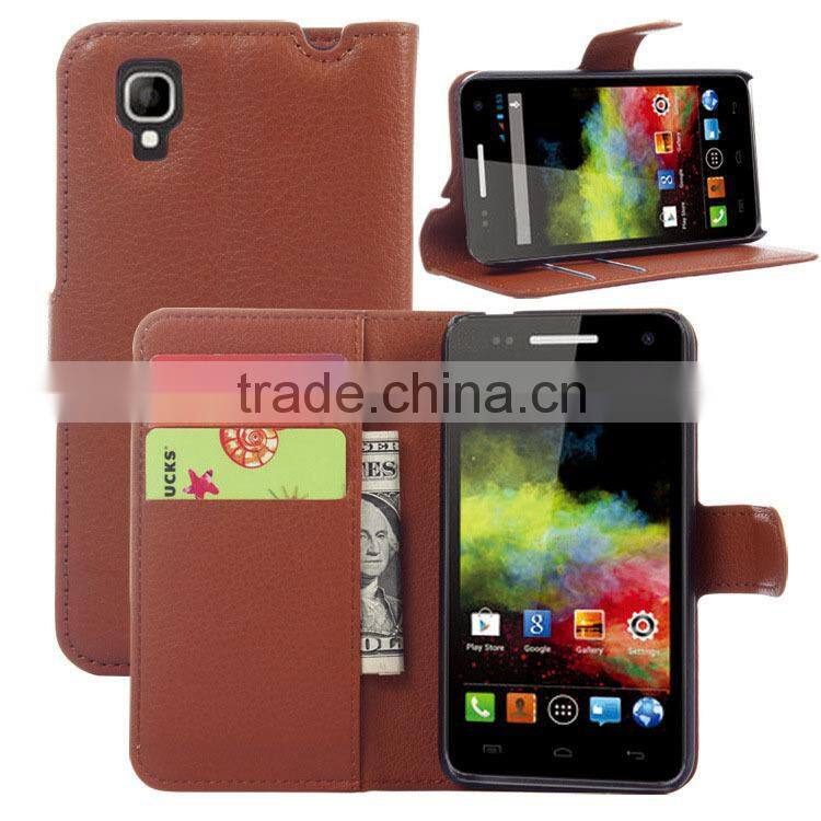 100% perfect fit wallet card hold leather case cover for Wiko sunset