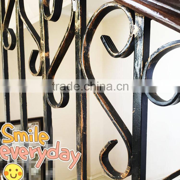 Top-selling wrought iron outdoor handrails for steps and black stair railing outdoor on alibaba online shopping