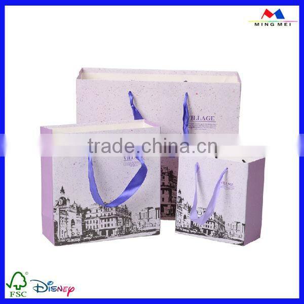 handmade scenery printing shopping paper bag