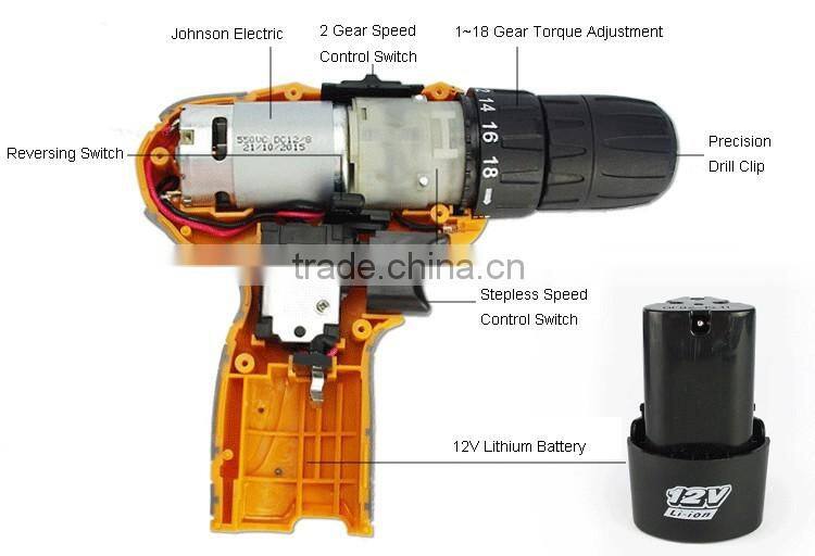 AM-D1200C,12V Li-ion Rechargeable Cordless Drill