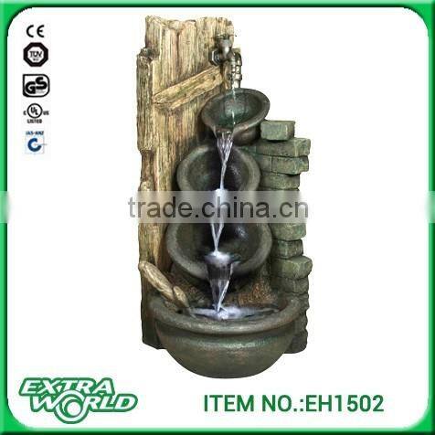 36 inch stacked rocks garden outdoor fountain