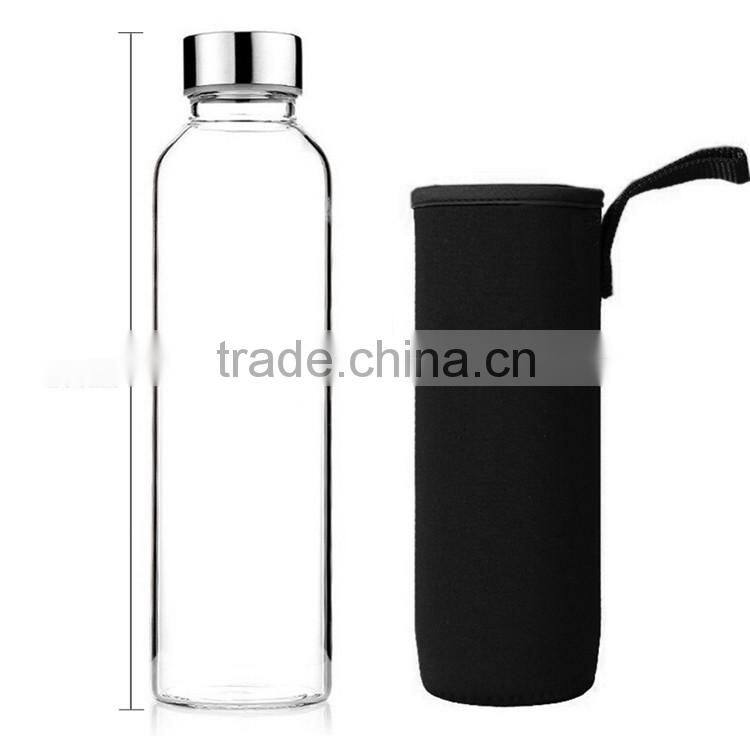 Reusable BPA Free Cheap Unbreakable Glass Water Bottles Personalized Gatorade Glass Water Bottle