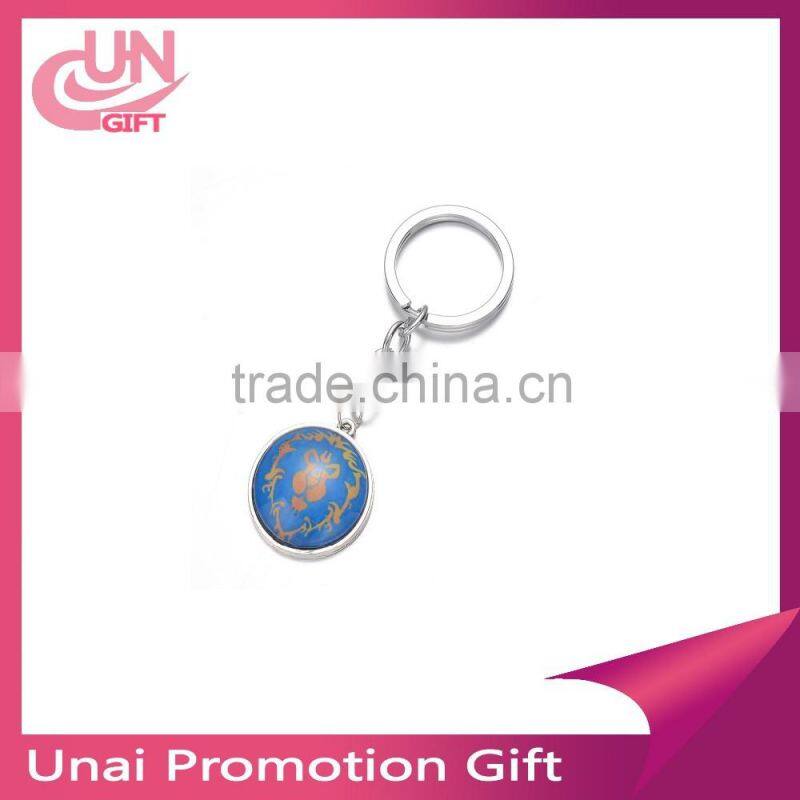 Promotion gift Custom OEM design laser cut logo key holder Handmade leather keychain