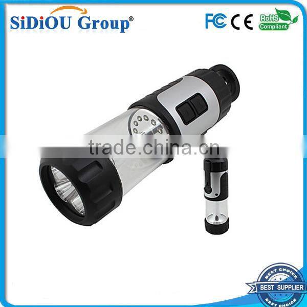 rechargeable hand shake dynamo led flashlight