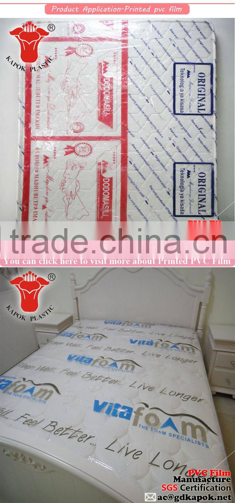 factory directly for clear/crystal mattress pvc sheet