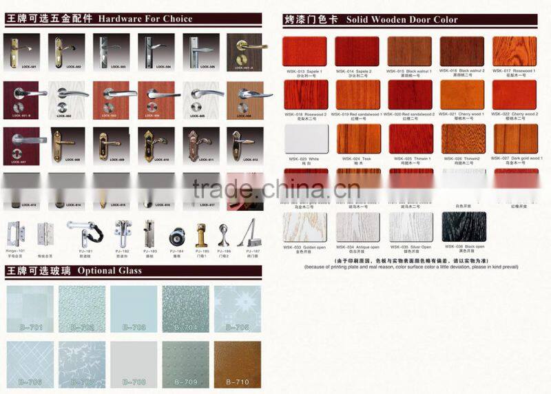 good quality solid wooden toilet door design with door stop