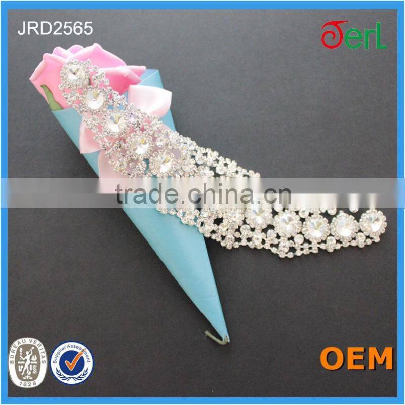 Hot sale cheap crystal applique for wedding rhinestone applique