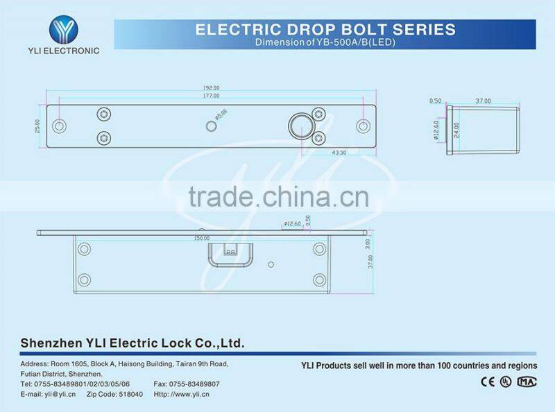 Fail Safe Sturdiness Electric Bolt with LED