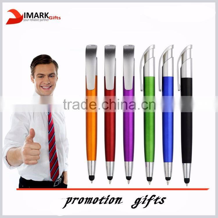 short stylus touch pen twist touch ballpoint pen with neck rope