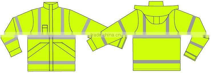 3m reflective safety jacket,3M reflective working jacket ,waterproof worker jacket