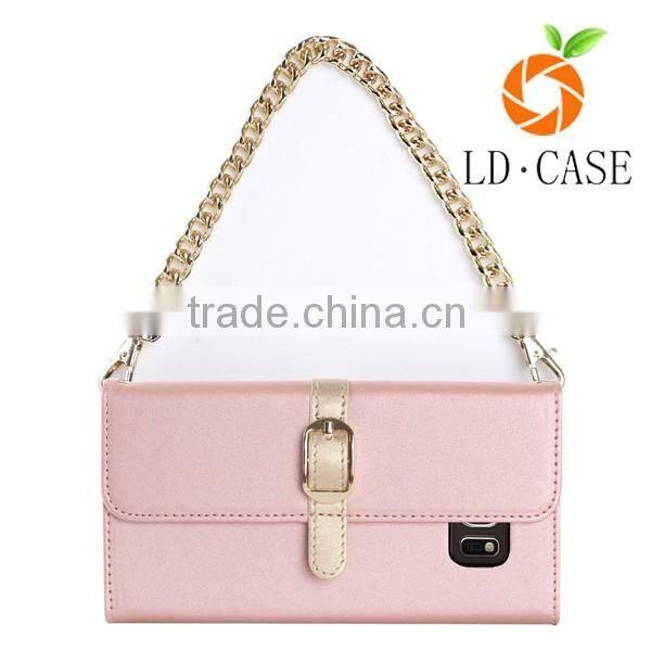 Black Ladies Cellphone Case Pouch shoulder bag for Samsung Galaxy S6 Edge