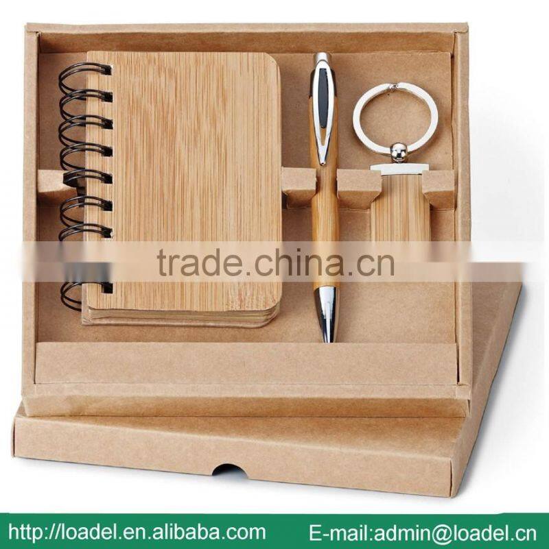 Customized logo bamboo pen custom notebook