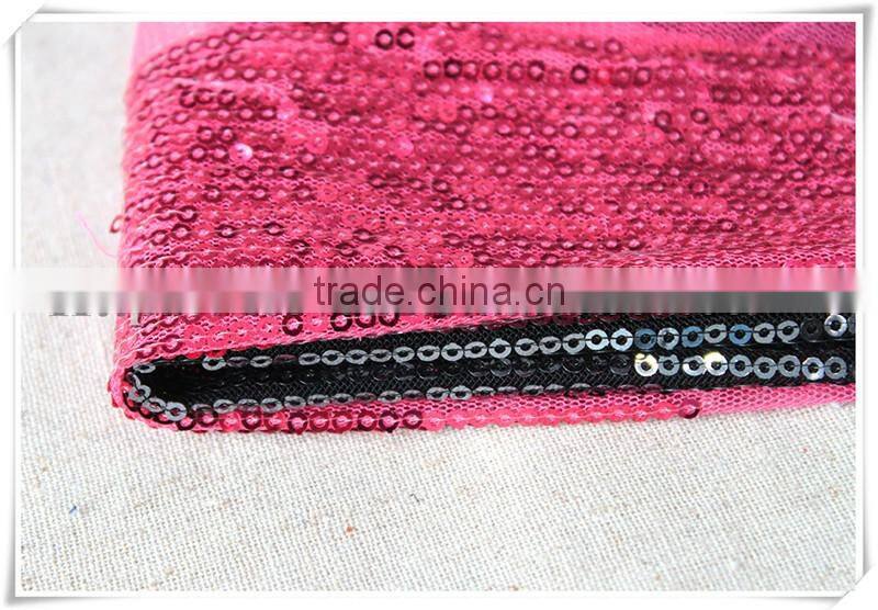 Newest Design cheap shiny red stretched sequin waterproof upholstery fabric