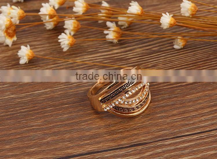 Korea style cheap jewelry online rose gold crystal rings