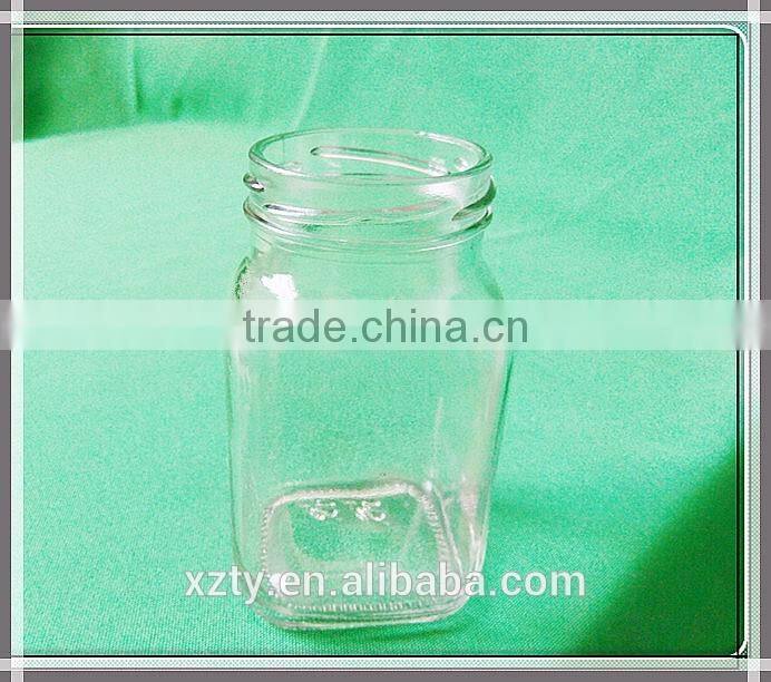 290ml square glass spice bottle for sweet sauce