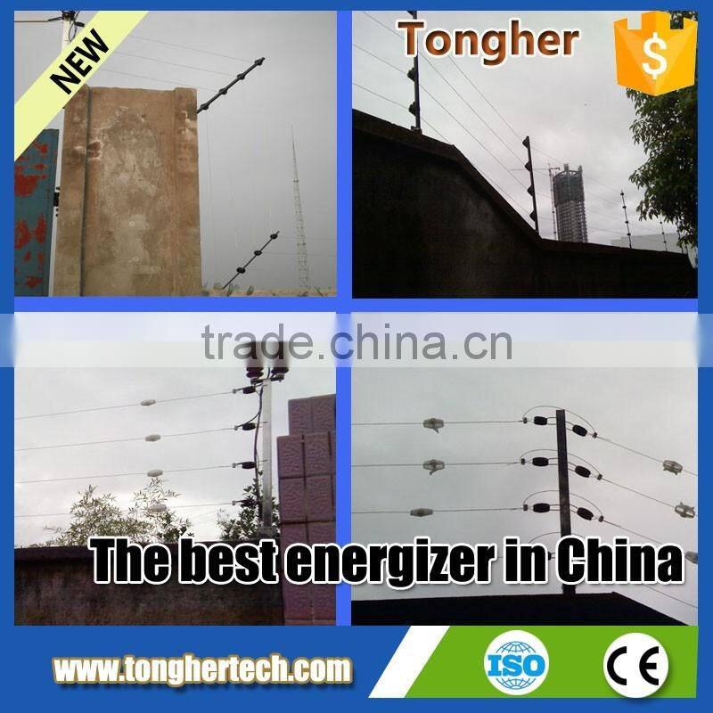 Wireless GSM Security alarm High voltage Electric fence for house wall