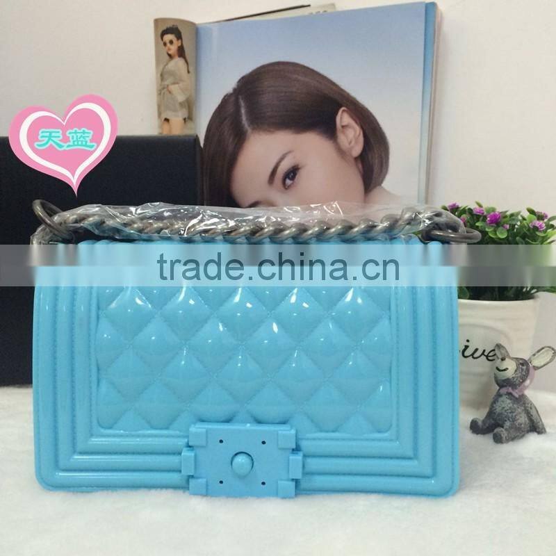 Xianjian Factory Quilted Candy Silicone Jelly Shoulder Bag (BGJB017)