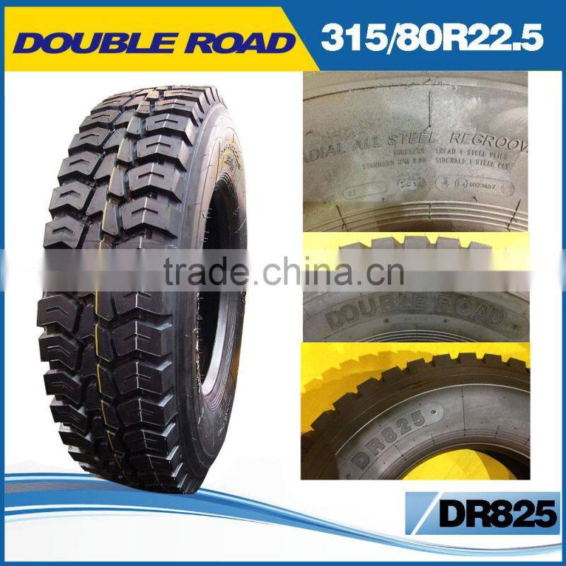 2016 new produce DOUBLE ROAD brand truck tire 315/80R22.5