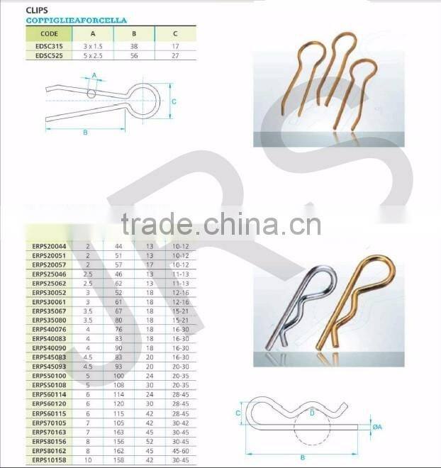 R type steel hardened pin / safety pins