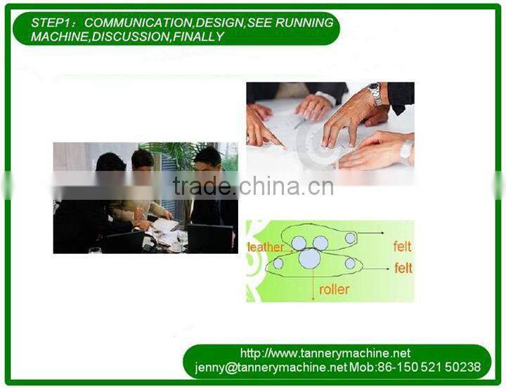 Italy quality 3200mm cow leather double blade or double felt sammying and setting out machine