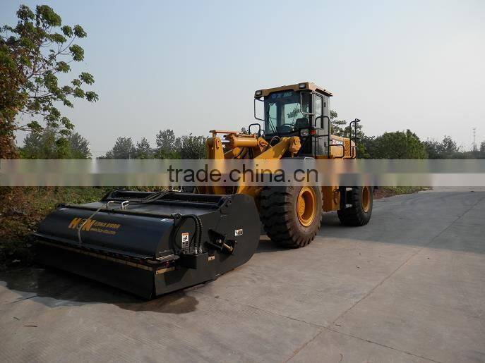 HCN Brand BM1396 wheel loader pick up broom mobile sweeper