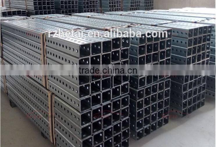 China galvanized stainless steel telescoping square tube with hole