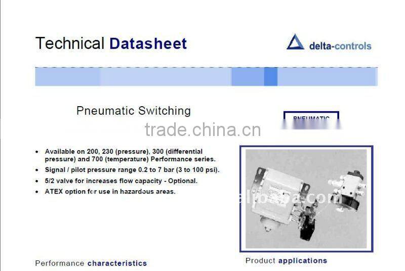 Pneumatic switch Delta-control