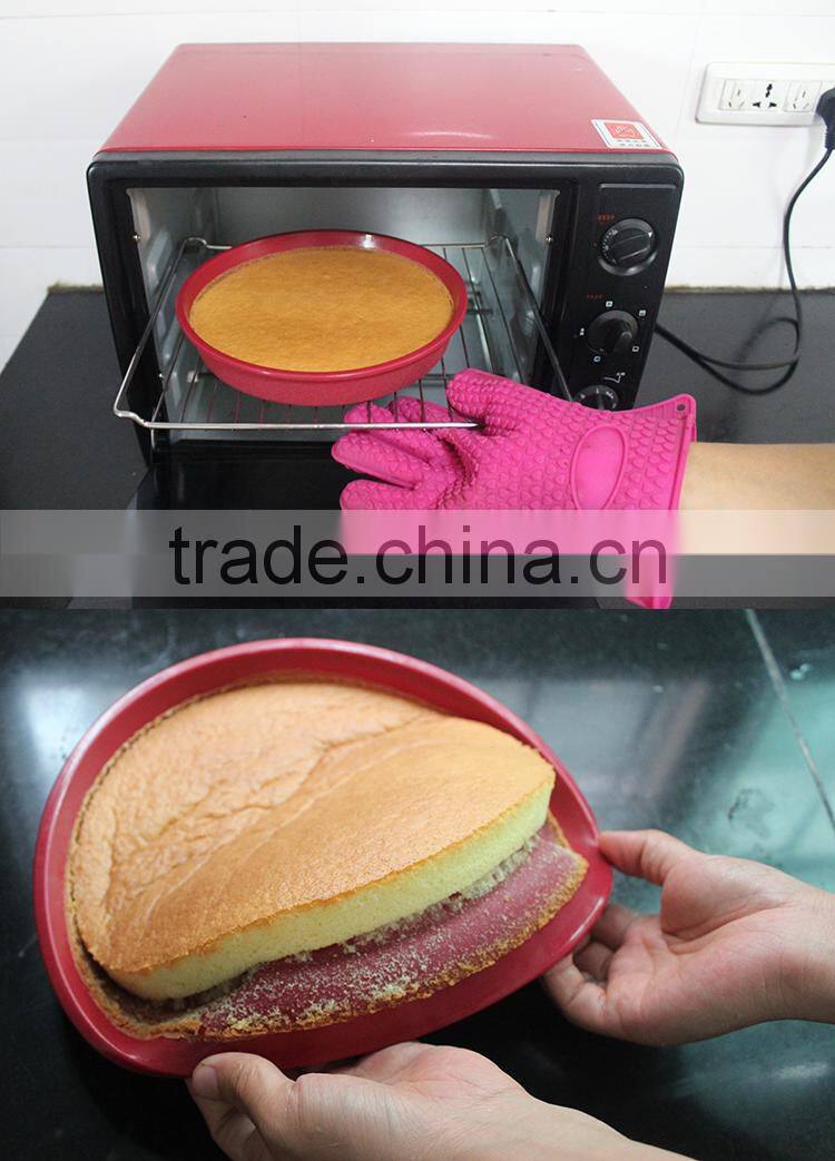 5536 Good quality orange color round shape silicone cake pan