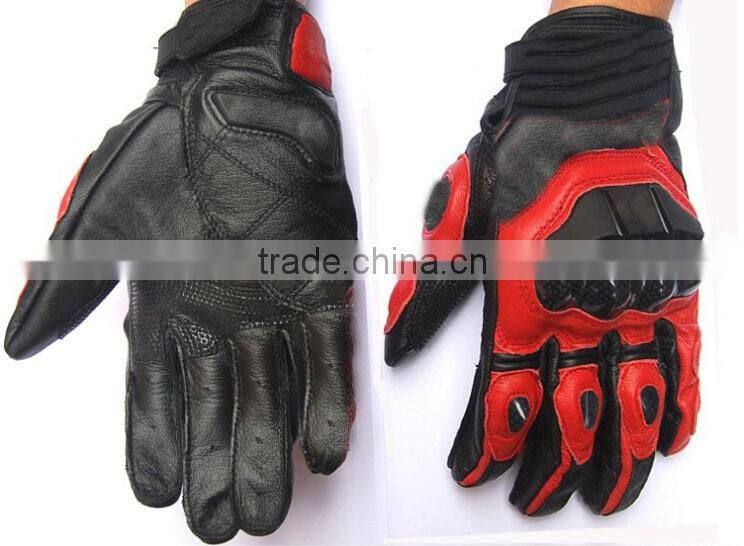 Factory direct sale custom made protective motorcycle leather driving gloves