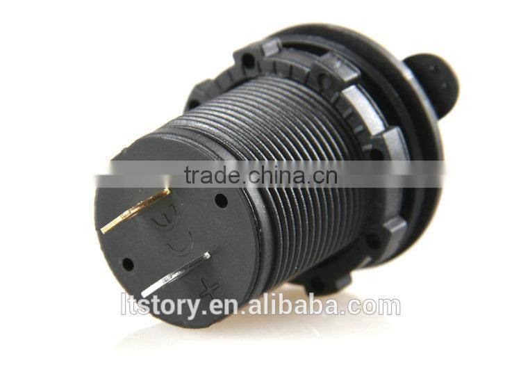 Round Waterproof DC Car Marine USB charger Socket with Plug