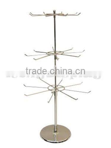 3 Tiers Detachable rotating metal Display Rack jewellery stand