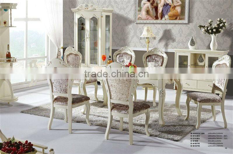 Koreans Style Dinning Room Wooden Furniture,Graceful Quadrate Dinning Table Sets,Morden Quadrate Dinning Table W 6 Chairs