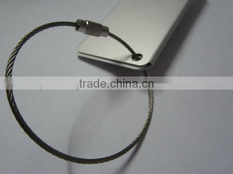 Logo engrave metal luggage tag