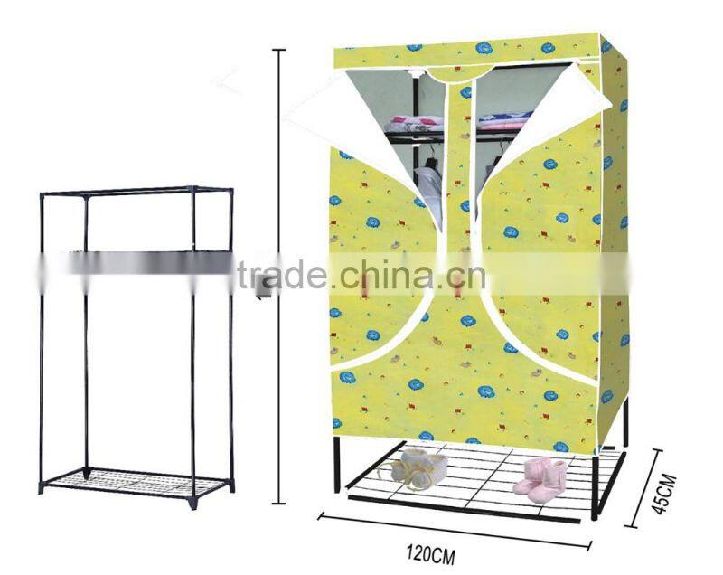 Store More Beautiful Non Woven Fabric Calico Bedroom Wardrobe