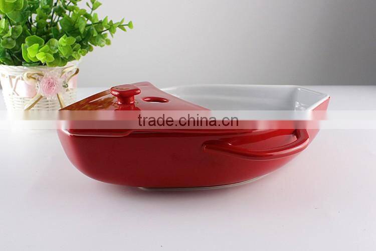 China factory wedding party supplies custom shape ceramic boat dish