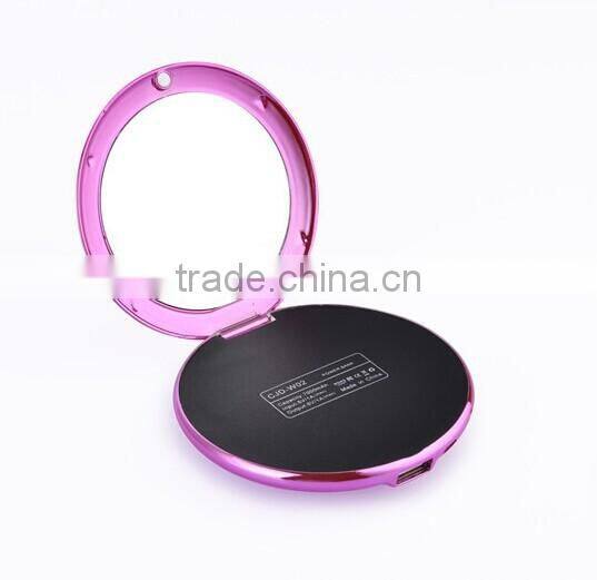 Fashion make-up mirror mobile phone power bank charger