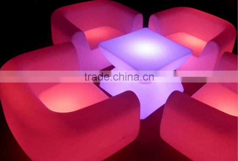 2016 Sigma new design 16 colors change plastic LED luxury basement bar sets