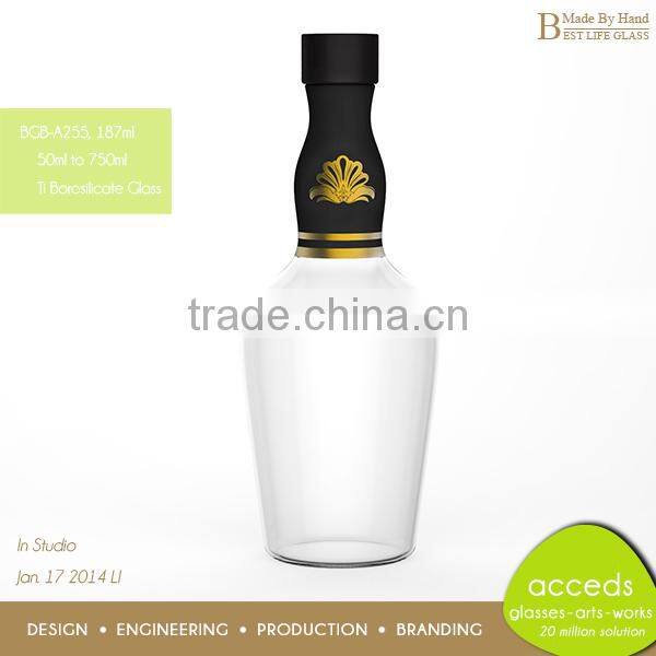 Pyrex Glass Novelty Custom Handmade Empty Vodka Bottle