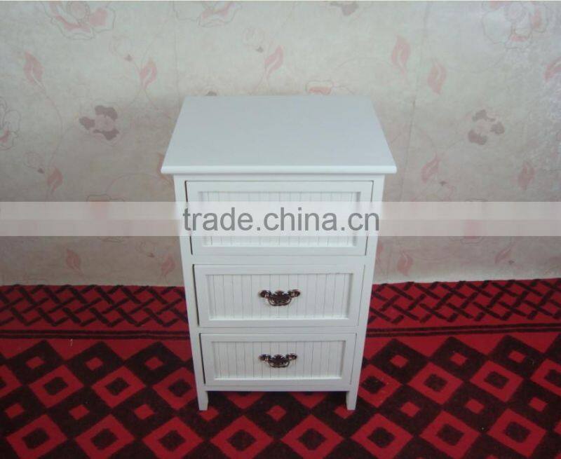 UEnjoy Shabby Chic Pair of Bedside Table Unit Wooden Cabinet 2 Drawers Nightstand Bedroom