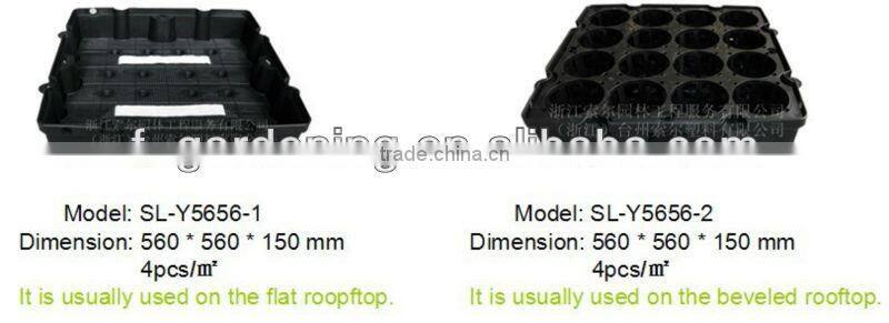 PP Plastic Black Sqaure shaped Module for Vertical Garden Rooftop