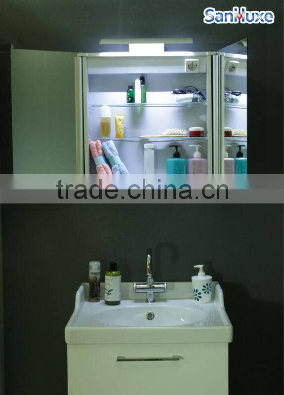 Bathroom mirror cabinet with light