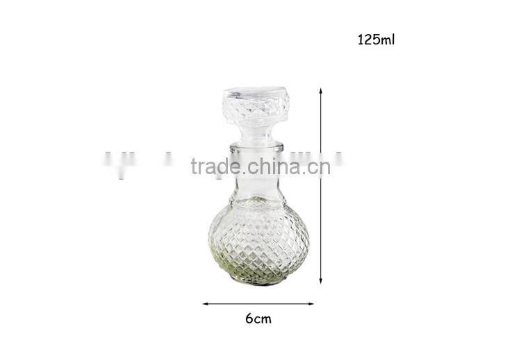 mini glass rum bottle with cork stopper TY44