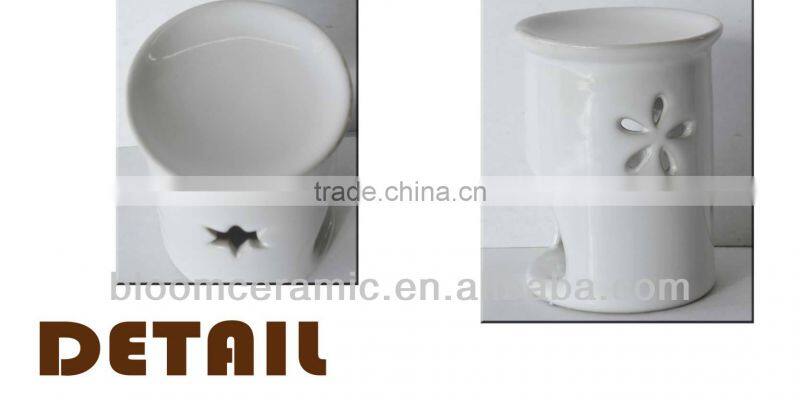 Porcelain cylindrical decorate oil burner